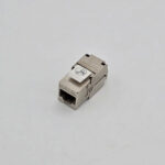 53714328-FTT  Networking Keystone Jack Cat6a Shielded toolless type SELVER NT-K011A 180D pin angle - Image 3