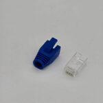 Cat6a unshielded connector with blue boot - Image 3