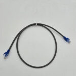 52614111120010- Cat6 patch cord U-UTP 24AWG dark grey color with blue boots  1m LSZH - Image 2