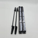 5429613481-FTT Networking Patch Panel 2U 19 rack Cat6 Black 48ports wShutter