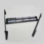 5429613481-FTT Networking Patch Panel 2U 19 rack Cat6 Black 48ports wShutter - Image 2