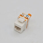 53714329-FTT  Networking Keystone Jack Cat6a Unshielded tool less type Orange Inline 180D KJ21244 - Image 3