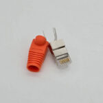 571716-CAT7 shielded connector with orange boot and plug - Image 2