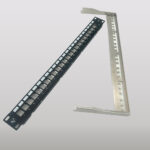 Cat7 SFTP Patch Panel 1U 19 rack  Black 24ports wShutter - Image 2
