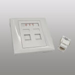 Dual ports UK faceplate Cat6 - Image 2