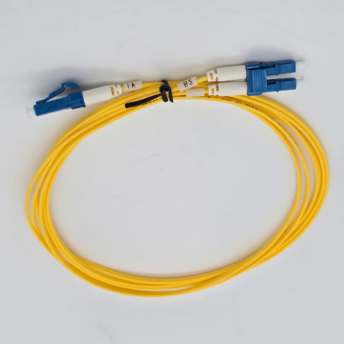 FTT Patch cord, LC-UPC-LC-UPC-DX SM 2m 1.6mm Yellow1 FTT Patch cord, LC-UPC-LC-UPC-DX SM 2m 1.6mm Yellow - Image 1
