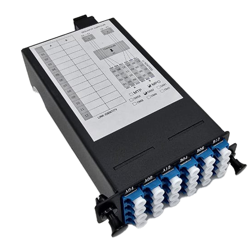 Fiber-Cassette-2-MPO-PC-(12F)-Male-Key-Up-to-24-LC-PC-SM-G657A1-Type-A Fiber Cassette 2-MPO-PC-(12F)-Male-Key-Up-to-24-LC-PC-SM-G657A1-Type-A - Image 1