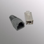 cat6a FTP keystone jack shielded with boot Grey